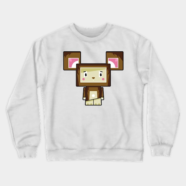 Cute Cartoon Blockimals Bear Crewneck Sweatshirt by markmurphycreative